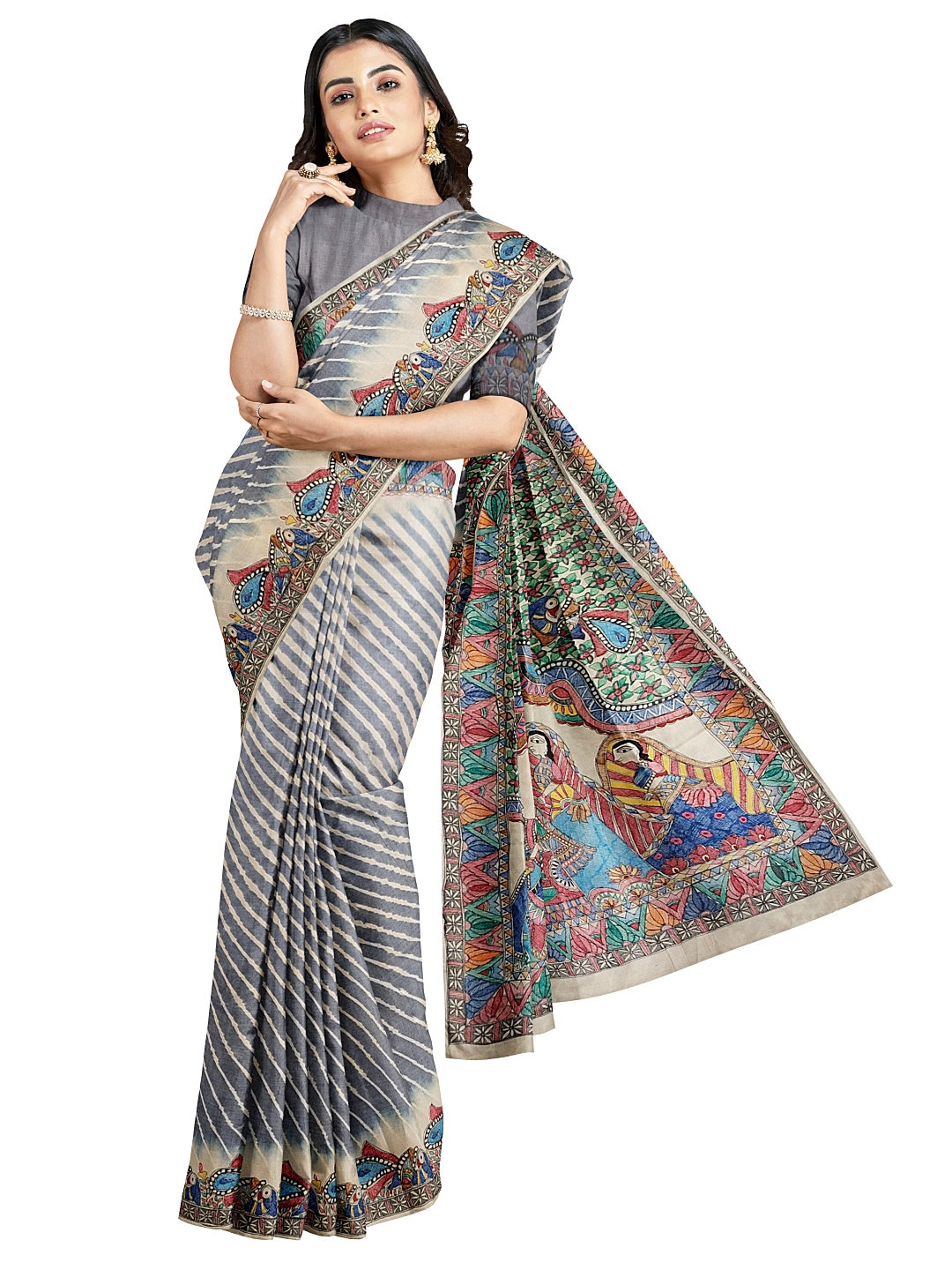 Ram and Sita on Leheriya Saree – A Divine Love Story in Tradition